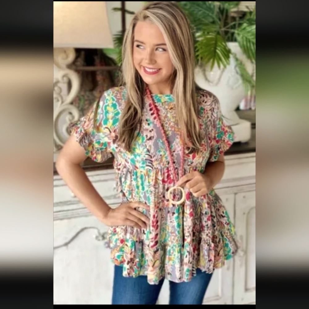♥️New floral babydoll top - Picture 3 of 11
